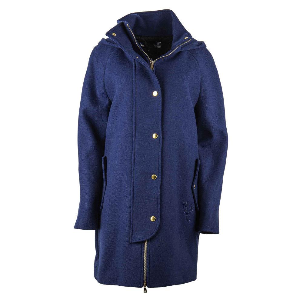 Love Moschino Blue Wool Vergine Jackets & Coat