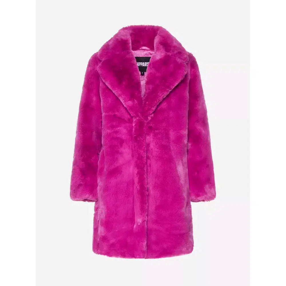Apparis Chic Pink Faux Fur Jacket - Eco-Friendly Winter Essential