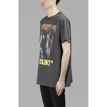 Off-White Iconic Printed Cotton Tee in Gray