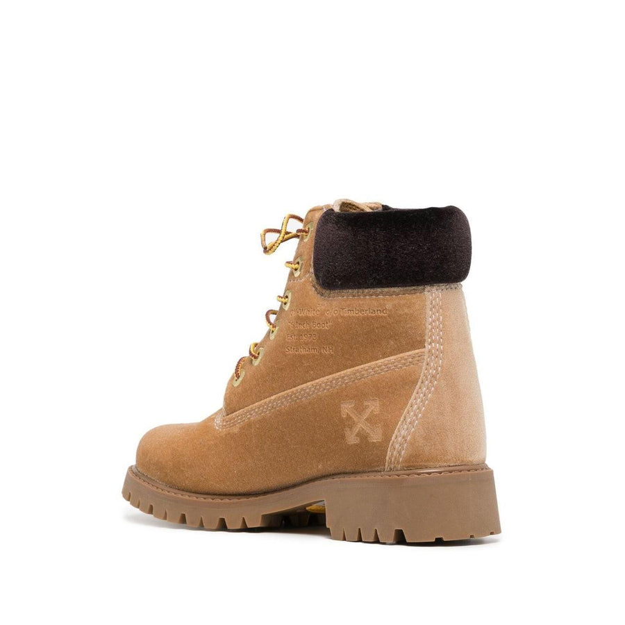 Off-White Beige Leather Boot