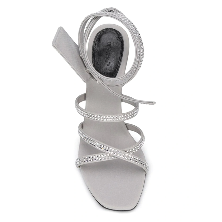 Off-White Gray Leather Di Calfskin Sandal