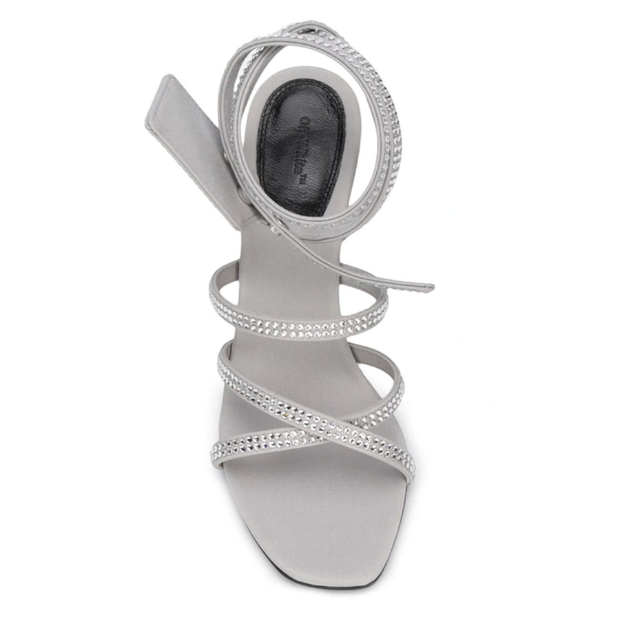 Off-White Gray Leather Di Calfskin Sandal