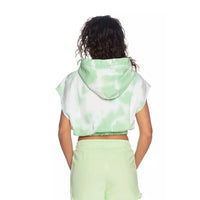 Hinnominate Apple Green Brushed Tie-Dye Sleeveless Hoodie