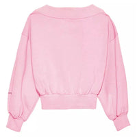 Hinnominate Chic Pink V-Neck Cotton Sweatshirt