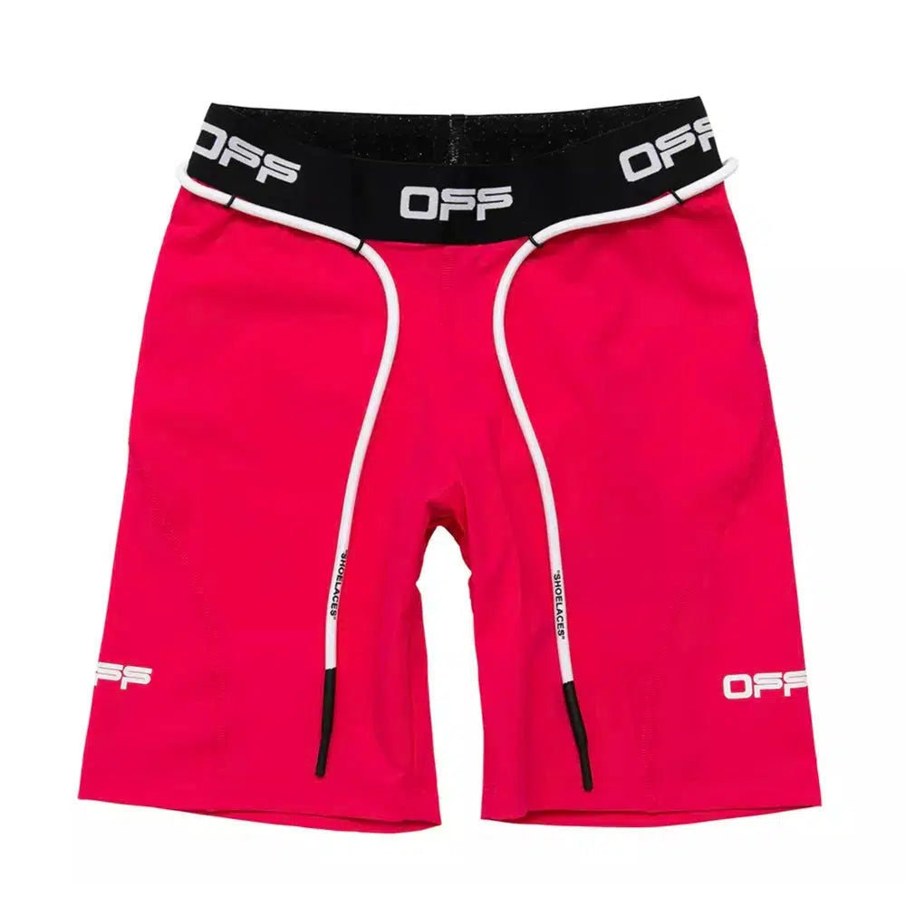 Off-White Pink Polyester Short