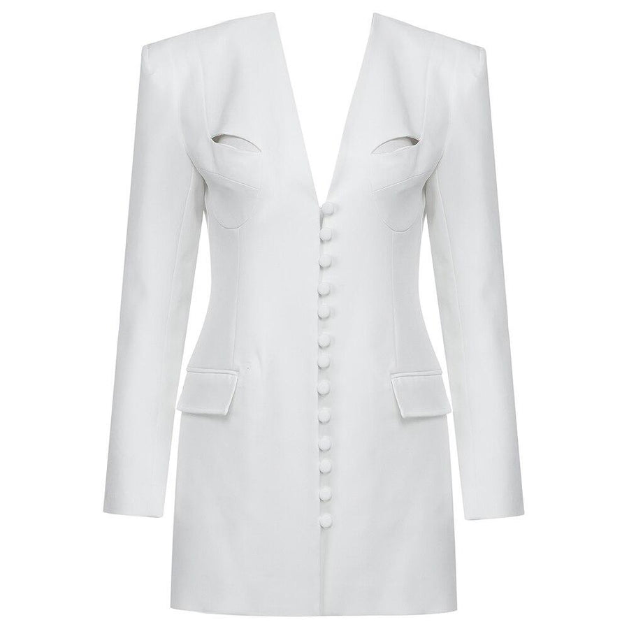 Robe Blazer Blanc Soirée Look Miami - Paris Deluxe
