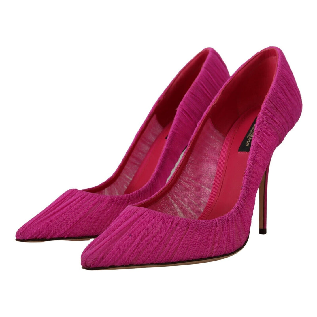 Dolce & Gabbana Elegant Pink Tulle Mesh Heels Pumps