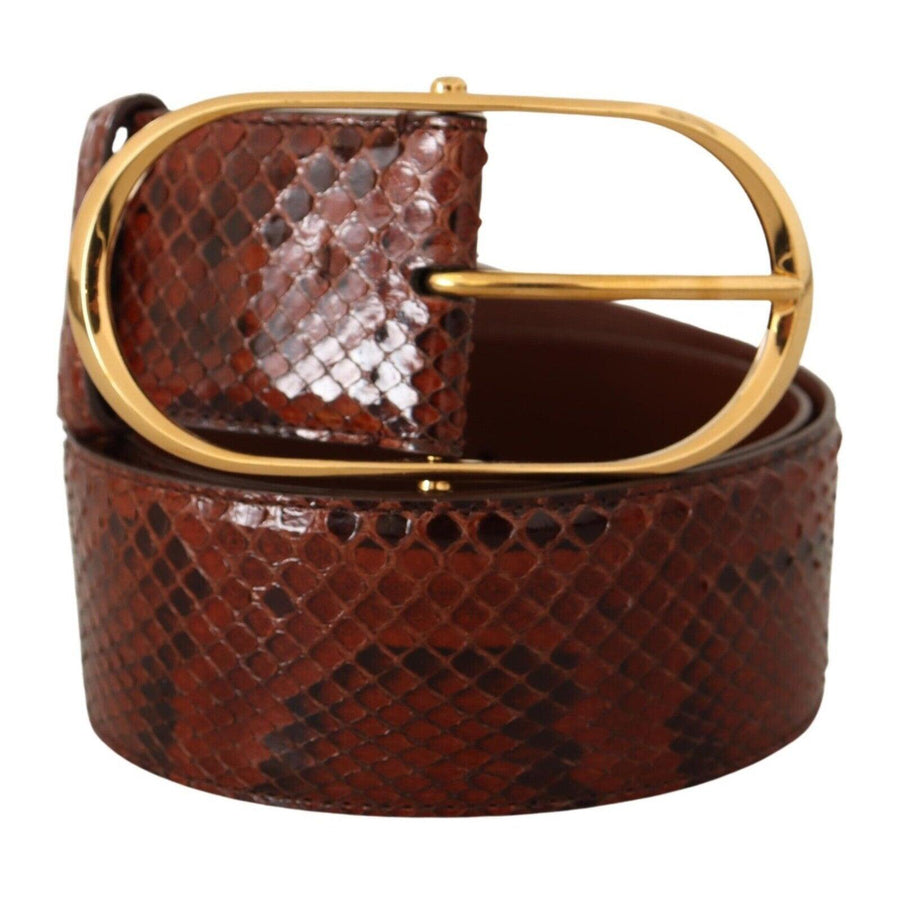 Dolce & Gabbana Elegant Python Snake Skin Leather Belt