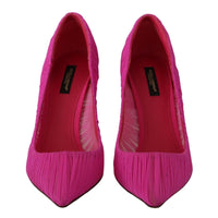 Dolce & Gabbana Elegant Pink Tulle Mesh Heels Pumps
