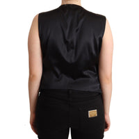 Dolce & Gabbana Chic Buttoned Black Waistcoat