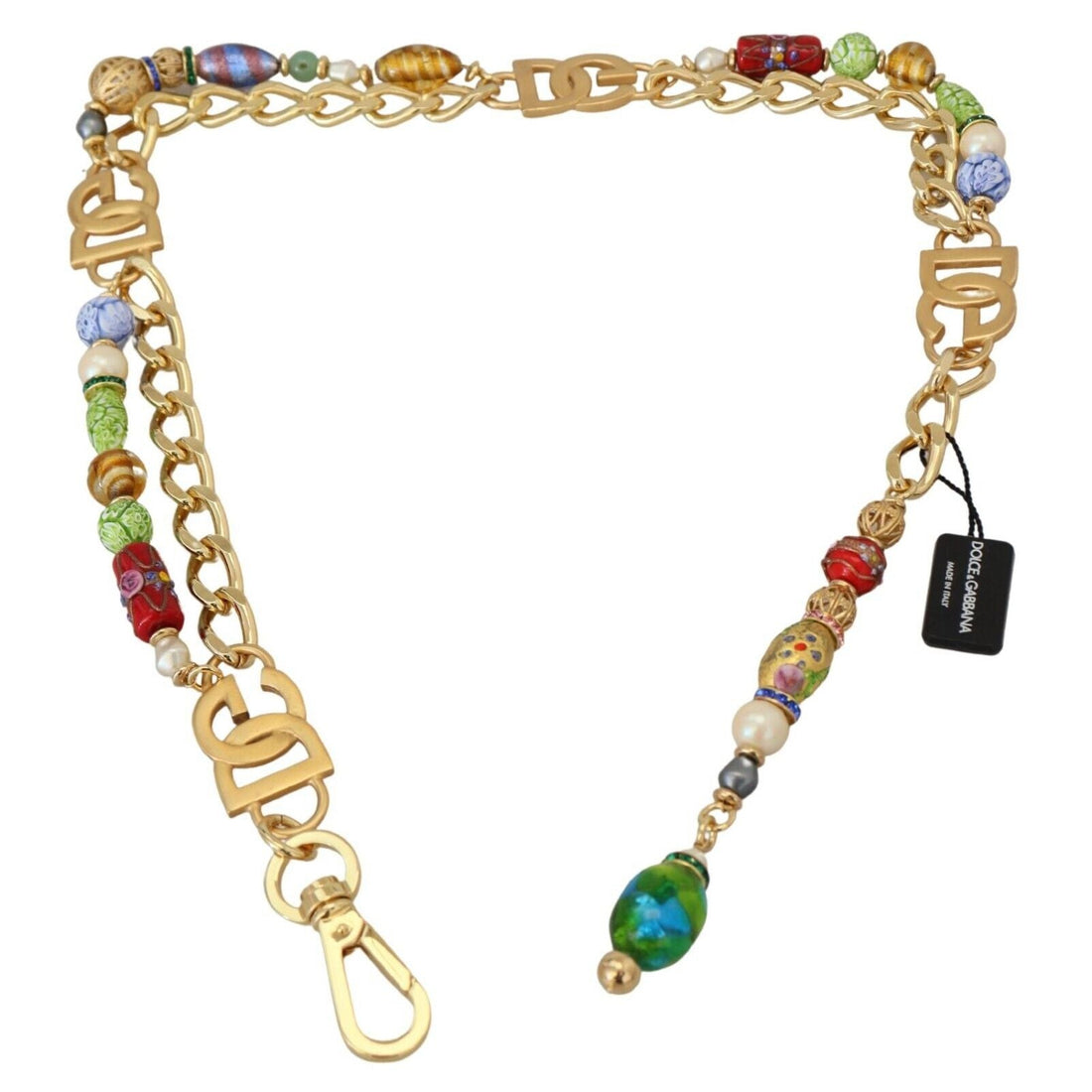 Dolce & Gabbana Gold Tone DG Logo Women Waist Chain Belt