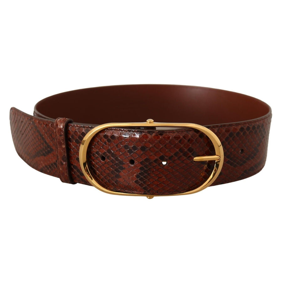 Dolce & Gabbana Elegant Python Snake Skin Leather Belt