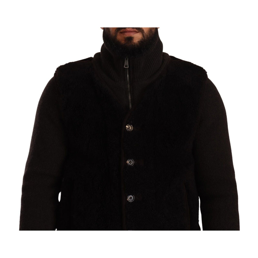 Dolce & Gabbana Elegant Leather Bomber Jacket