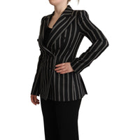 Dolce & Gabbana Elegant Striped Wool Stretch Jacket