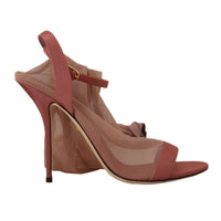 Dolce & Gabbana Elegant Pink Ankle Strap Heels Sandals