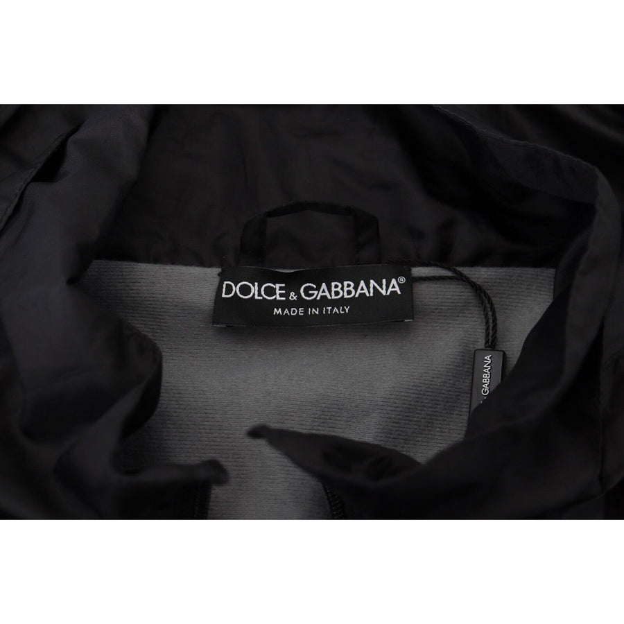 Dolce & Gabbana Sleek Black Nylon Bomber Jacket