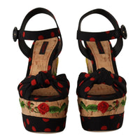 Dolce & Gabbana Multicolor Silk Blend Platform Heels