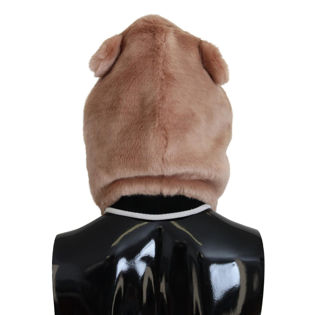 Dolce & Gabbana Beige Bear Fur Whole Head Cap One Size Polyester Hat