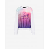 Love Moschino Chic Fogged Glass Effect Logo Sweatshirt